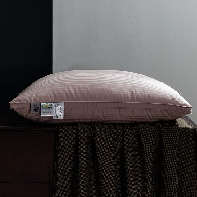 Гусиные пуховые подушки для шеи, 1 шт., 100% хлопок